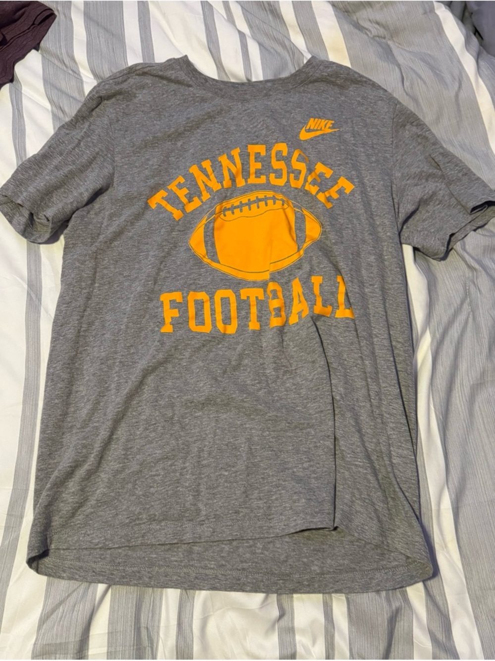 Nike Gray Tee with Orange Tennessee Football Graphic